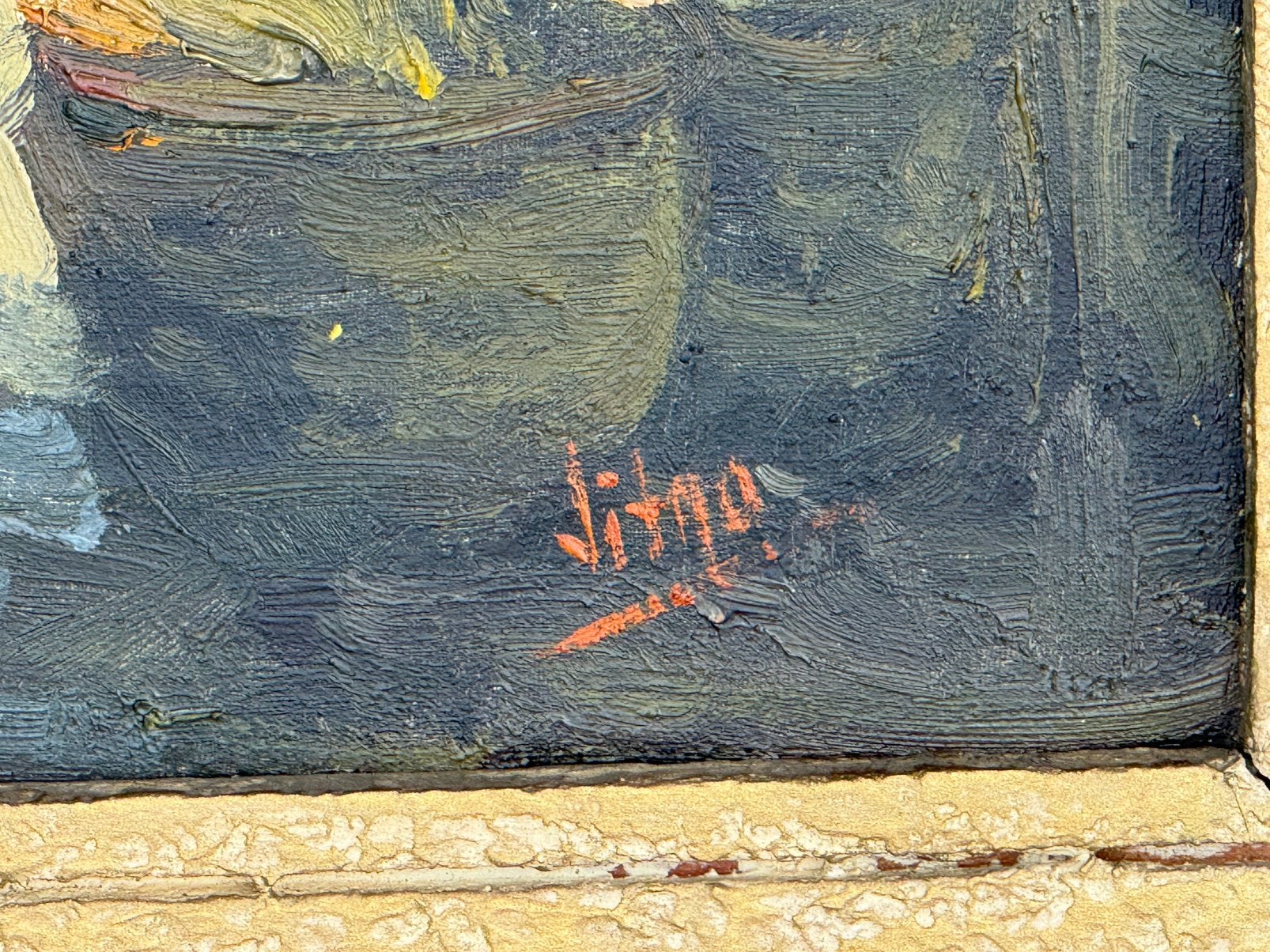 Kent iemand deze schilder., Ophalen, Schilderij, 45 cm, Ingelijst