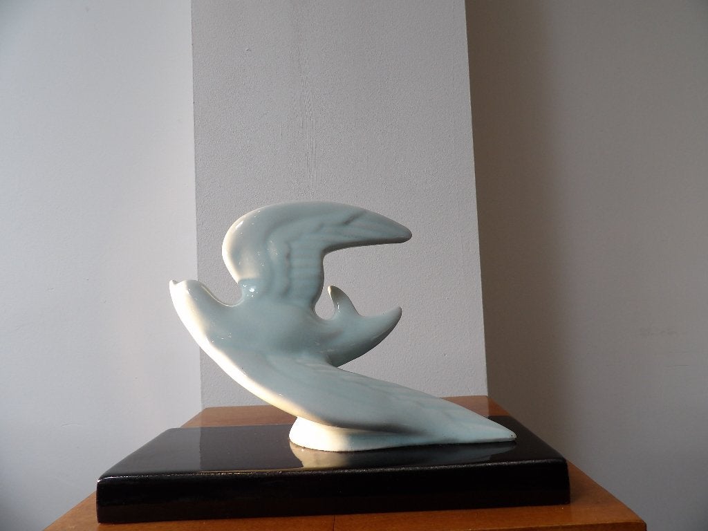 Frans Art Deco Zwaluw Beeldje, 30/40er jaren, Ophalen of Verzenden