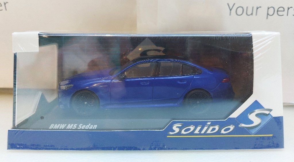 Solido 1:43 BMW M5 G90 Limousine 2025 blauw metallic nieuw, Ophalen of Verzenden, Nieuw, Auto, Solido