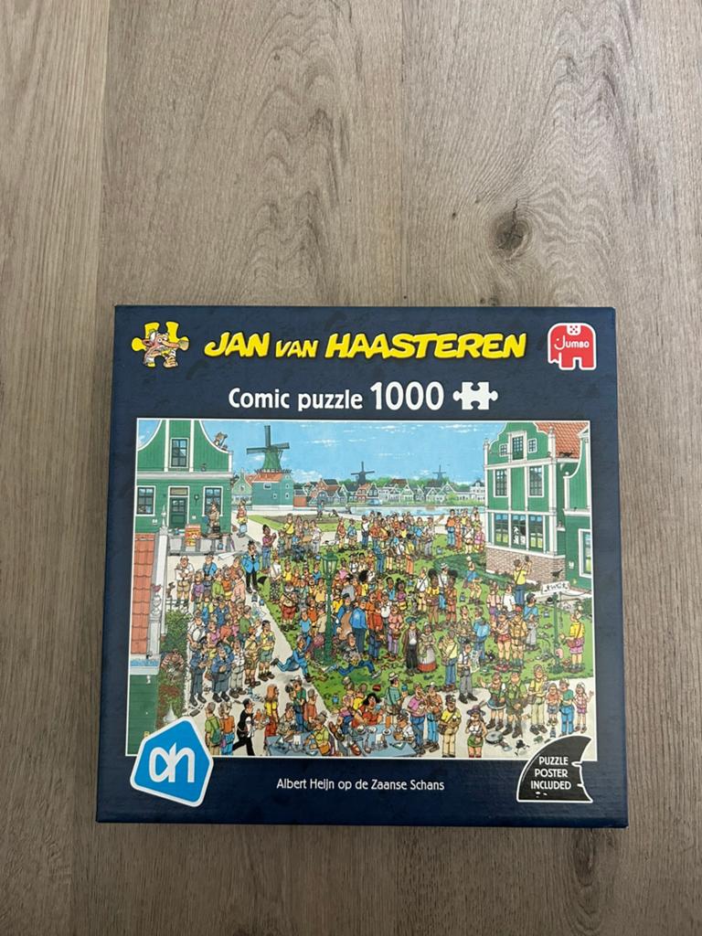 Jan Van Haasteren “Albert Heijn op de zaanse schans”, Hobby en Vrije tijd, Denksport en Puzzels, Ophalen of Verzenden, 500 t/m 1500 stukjes