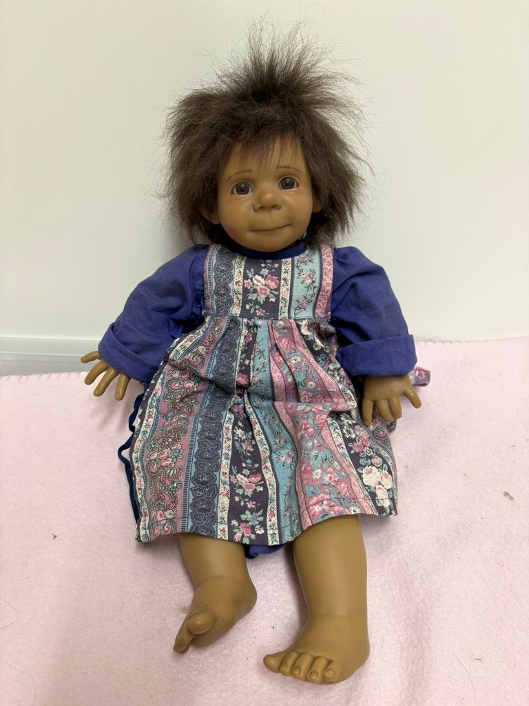 Jeckle Jansen Gertrud, ong 43cm. 1993, Ophalen of Verzenden, Gebruikt, Pop, Levensecht of Reborn