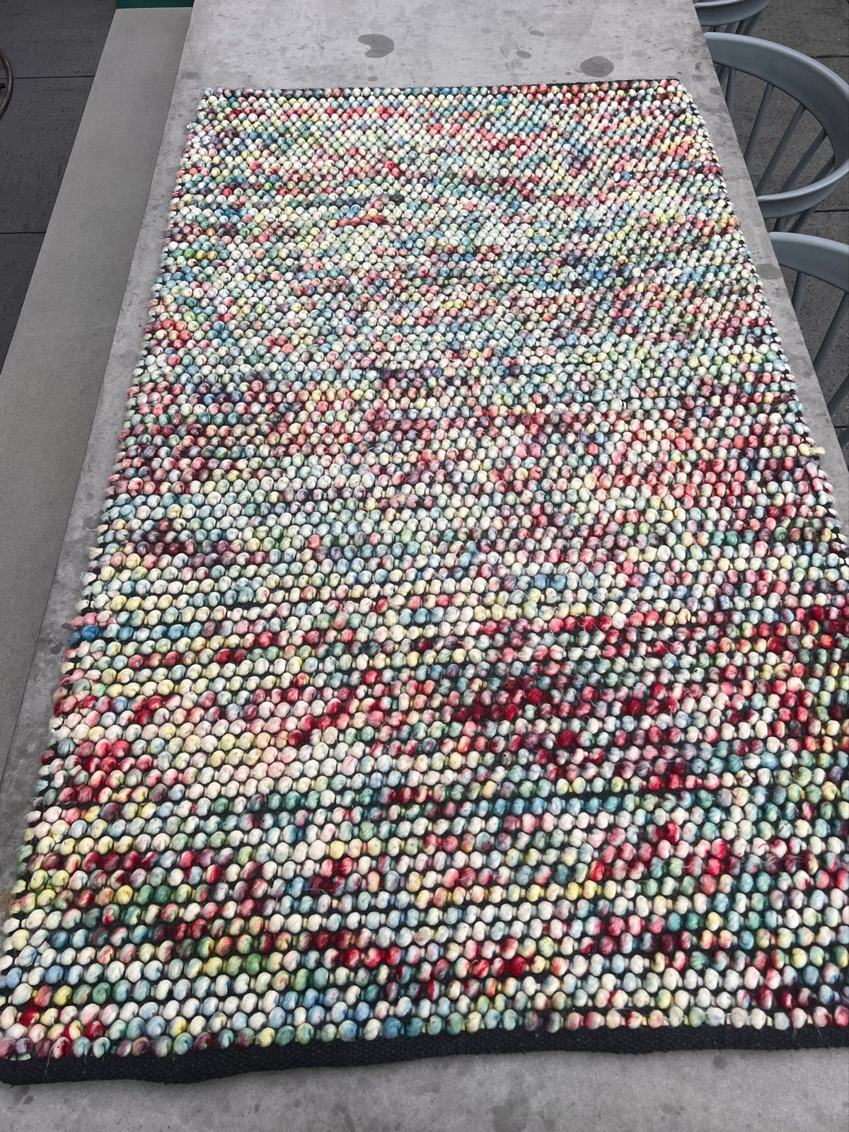 Essenza 100% wollen vloerkleed - Kleurrijk en warm, Ophalen, Gebruikt, 50 tot 100 cm, 150 tot 200 cm