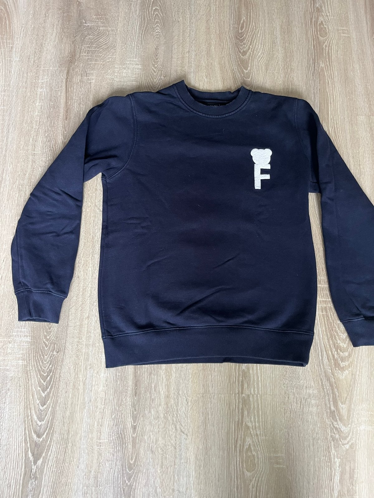 Baron Filou sweater 164 - 176- Donkerblauw met wit logo, Ophalen of Verzenden, Zo goed als nieuw