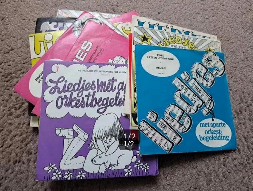 22 vinyl singles liedjes+aparte orkestbegeleiding 1968-1983, Ophalen of Verzenden, Gebruikt