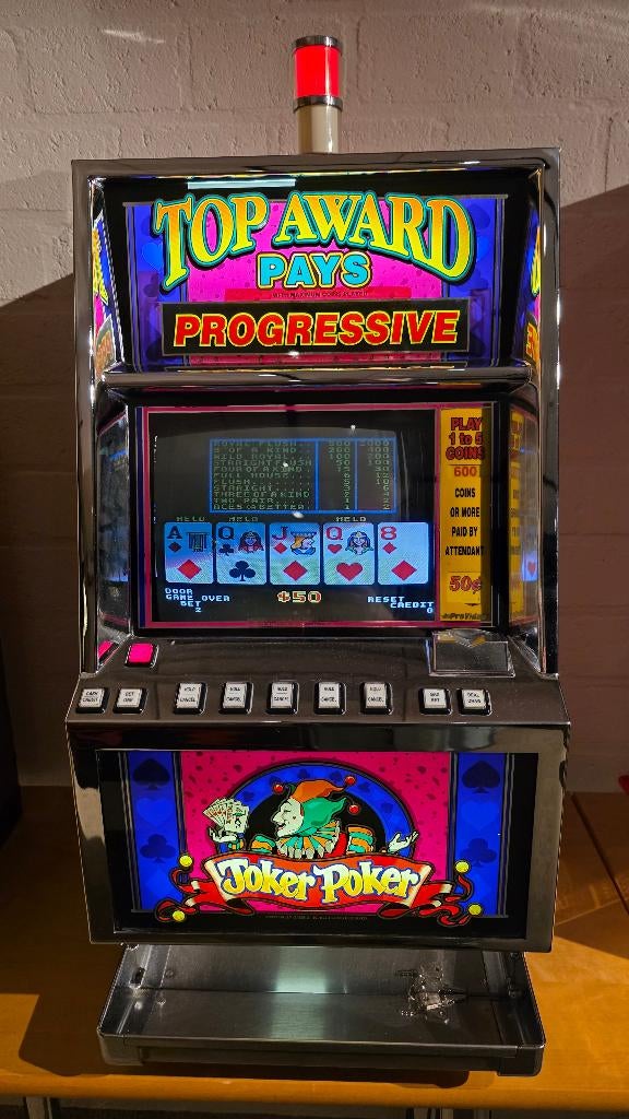 Originele Bally Las Vegas Video Poker "Joker Poker" – Euro, Euro, Ophalen, Gebruikt, Met sleutels