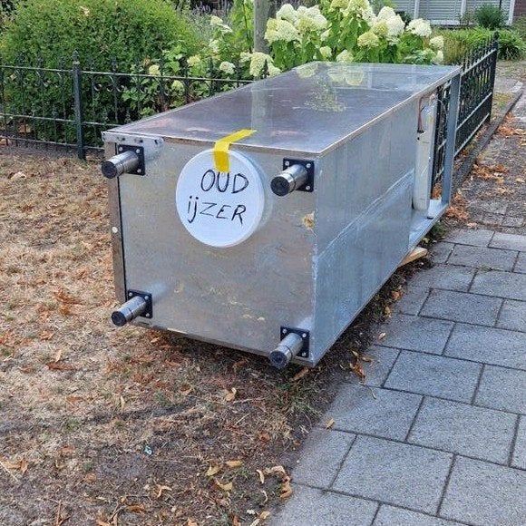 oud ijzer, rvs koelkast, Ophalen