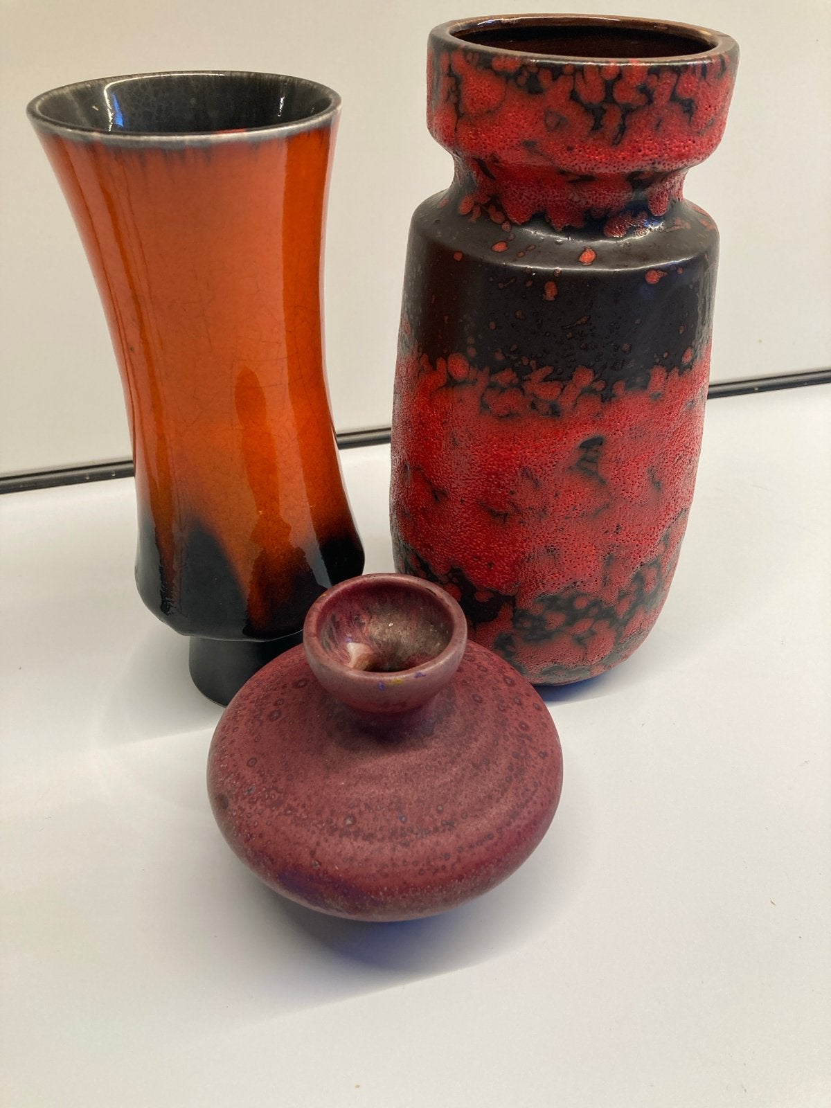 Set van 3 Vintage Vazen: Nederlands & Duits Design, Ophalen of Verzenden