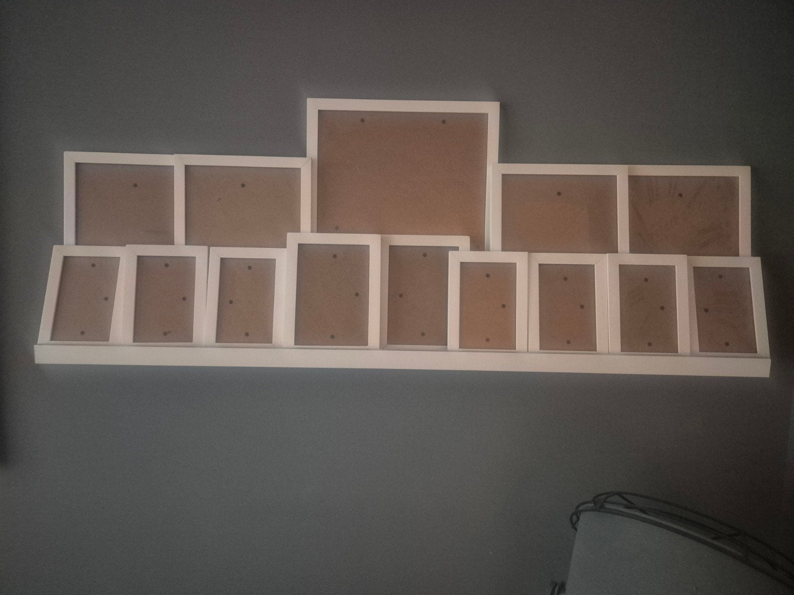 Witte fotoplank inclusief verschillende lijstjes, Ophalen of Verzenden