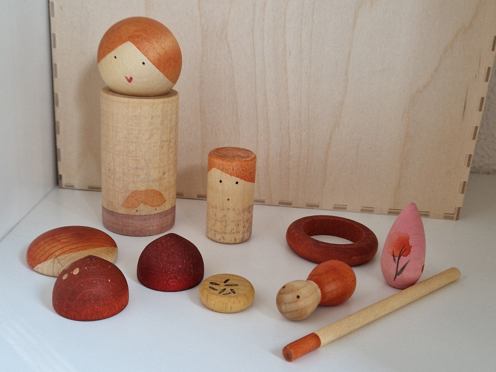 Grapat loose parts mom with child oranje set, Ophalen of Verzenden, Zo goed als nieuw