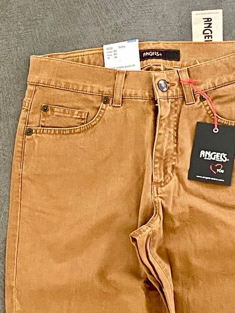 J245 Nieuw: Angels spijkerbroek 36=S broek jeans Dolly bruin, Kleding | Dames, Overige kleuren, Nieuw, Ophalen of Verzenden, W28 - W29 (confectie 36)