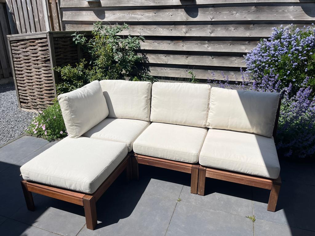 Leuke compacte lounge set in zeer goede staat, Ophalen, Zo goed als nieuw, Loungeset, Bank