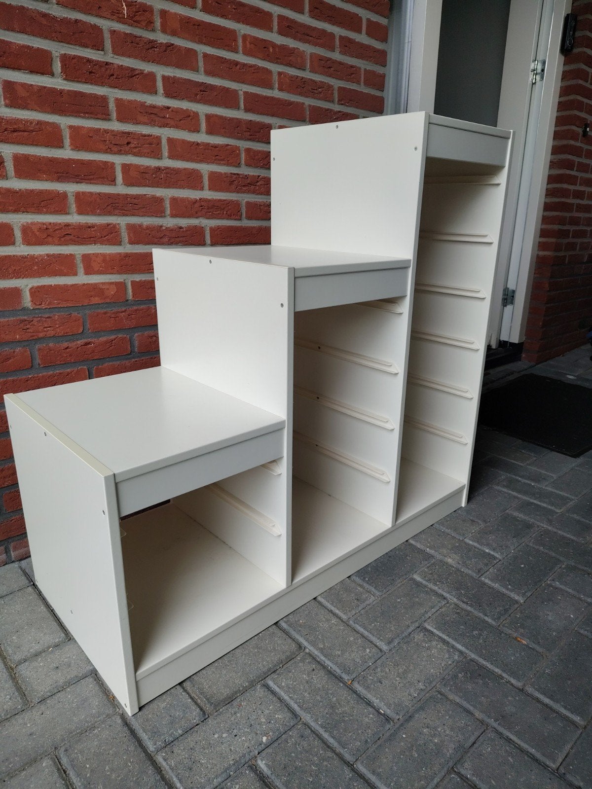 Witte IKEA opbergkast/trapkast met 3 vakken, Ophalen of Verzenden, Gebruikt, Modern