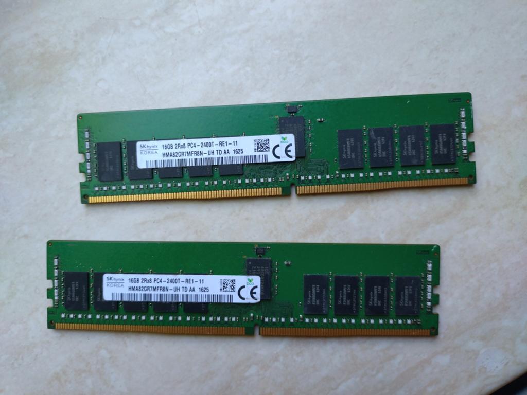 ECC RAM Kit DDR4 - 2x 16GB SK Hynix 2400T, Computers en Software, Gebruikt, 32 GB, Server, DDR4