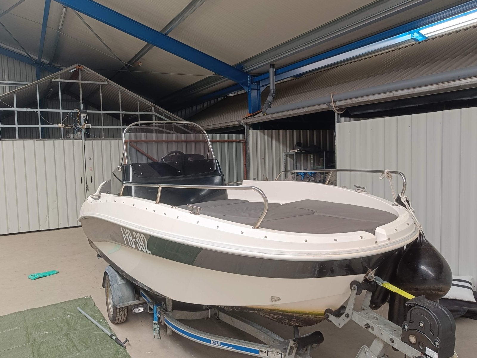 Remus 450 Consoleboot 40PK Evinrude E-TEC + Kalf Trailer, Ophalen, Overige merken, Gebruikt, 30 tot 50 pk