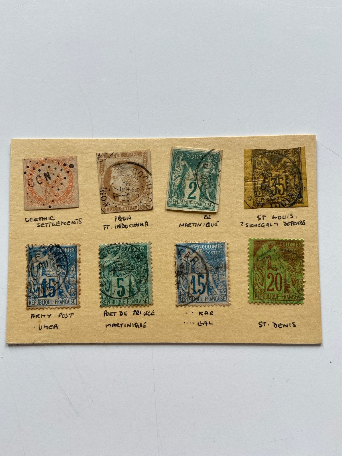 Oude Franse Koloniale Postzegels - Gestempeld, Ophalen of Verzenden, Gestempeld