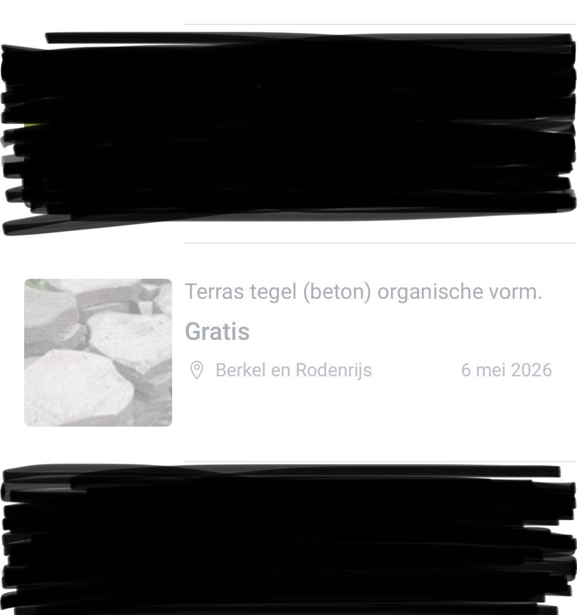 Gezocht, organische vorm betontegels, Ophalen of Verzenden, Zo goed als nieuw, Beton, Terrastegels