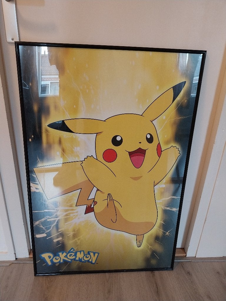 Grote poster Pokemon in lijst, Kinderen en Baby's, Ophalen, Gebruikt, Ingelijst, Wanddecoratie