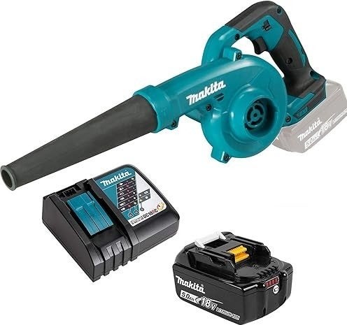 Makita DUB186 Bladblazer met 5.0Ah accu en snellader, Met zuigfunctie, Nieuw, Ophalen of Verzenden, Makita