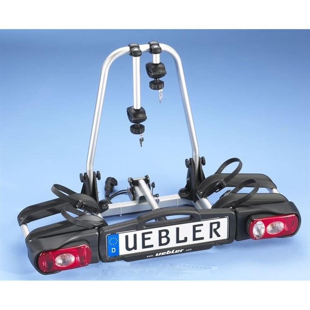 Uebler P21 voor 2 fietsen + Uebler oprijgoot, trekhaakdrager, Ophalen, Gebruikt, 2 fietsen, Trekhaakdrager