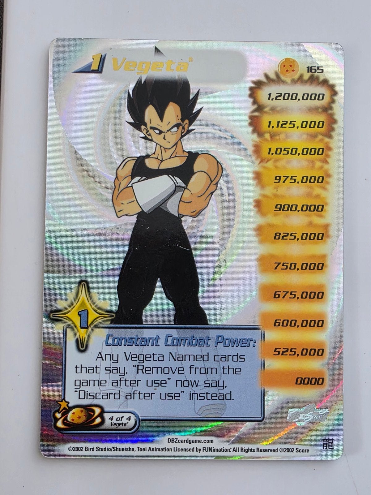 Vegeta 165 World Games Saga Limited Dragon ball Z, Hobby en Vrije tijd, Verzamelkaartspellen | Overige, Ophalen of Verzenden, Zo goed als nieuw