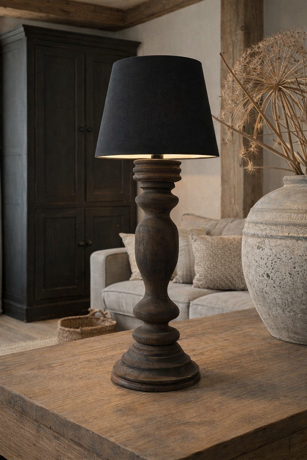 Stoer # landelijk # sober balusterlamp / tafellamp / lamp, Ophalen, Nieuw, 50 tot 75 cm
