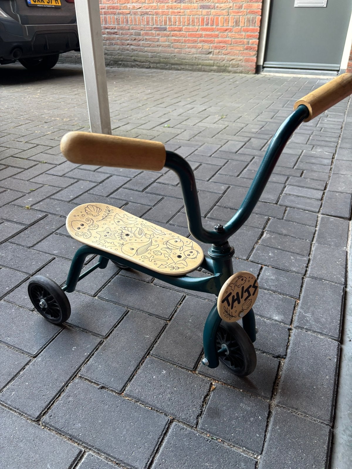 Leuke kinderfiets thijs / handgemaakt, Ophalen, Gebruikt, Minder dan 16 inch