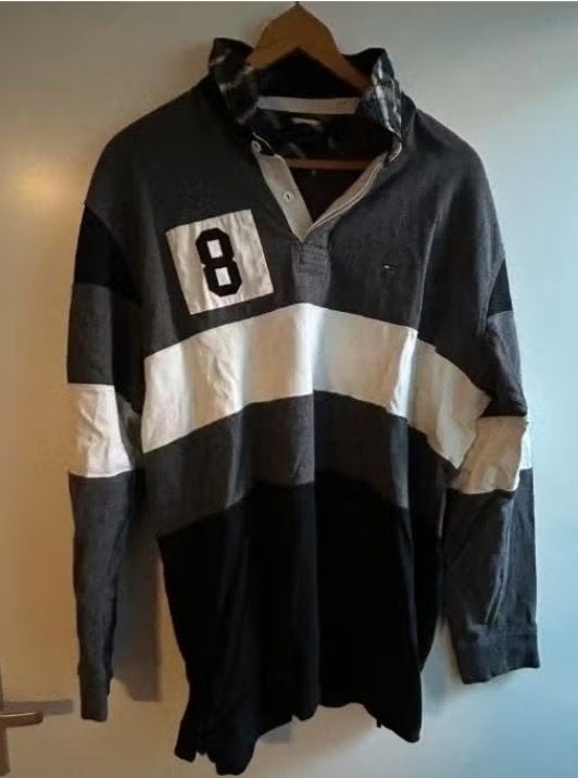 Zwart/grijze Tommy Hilfiger trui (XXL) ZGAN, Kleding | Heren, Truien en Vesten, Zwart, Tommy Hilfiger, Overige maten, Ophalen of Verzenden