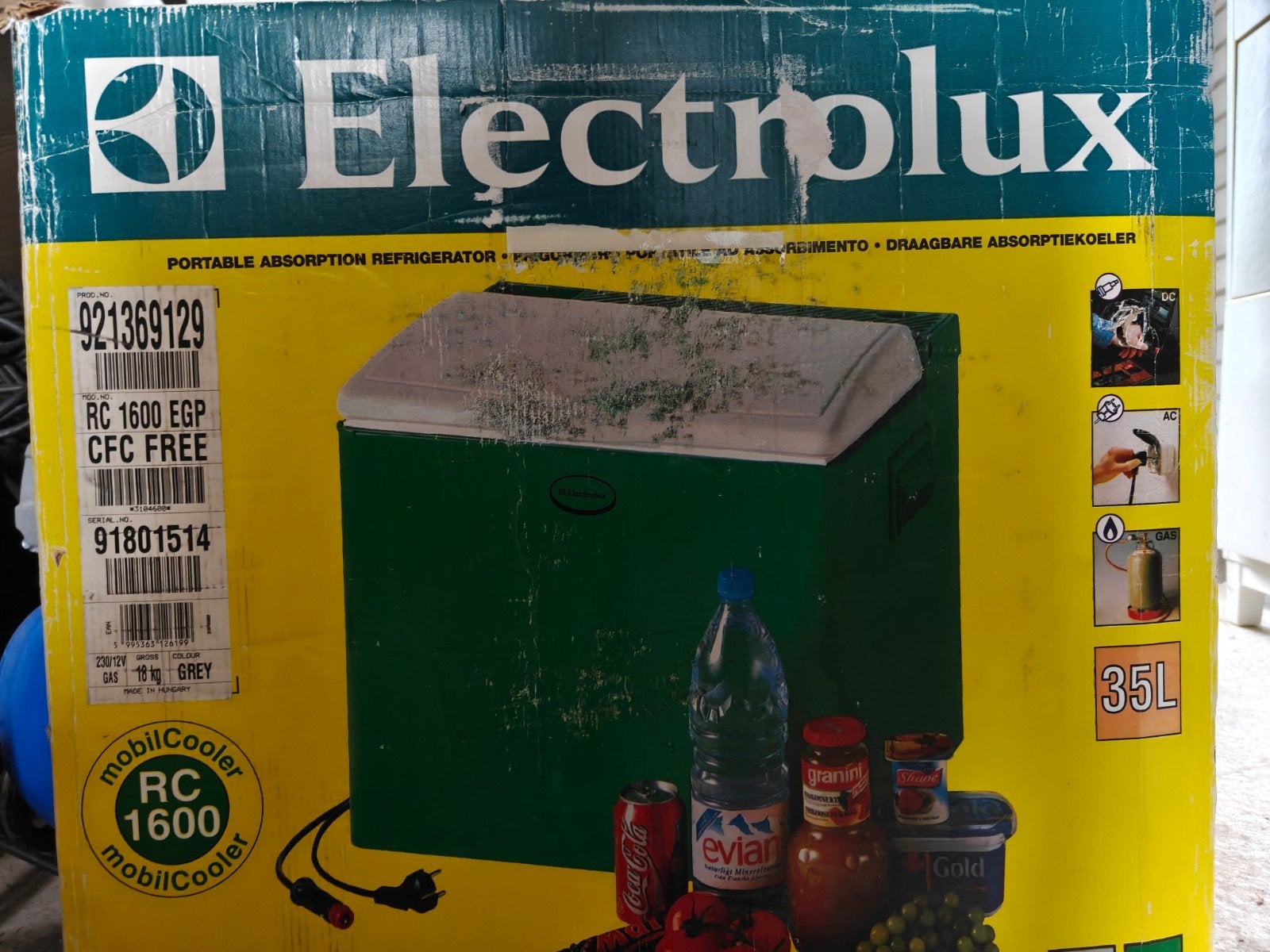 Electrolux RC 1600 EGP Mobiele Koelbox - 35L, Caravans en Kamperen, Ophalen, Gebruikt, Koelbox, Elektrisch