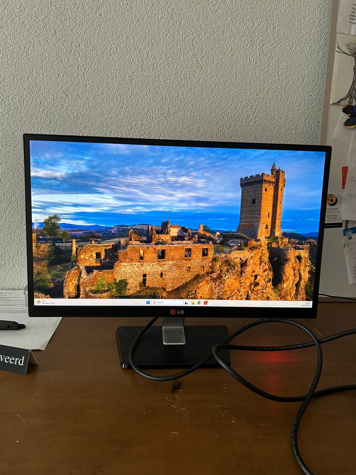 Lg flatron monitor beeldscherm 23 inch., Ophalen, Gebruikt, IPS, Kantelbaar