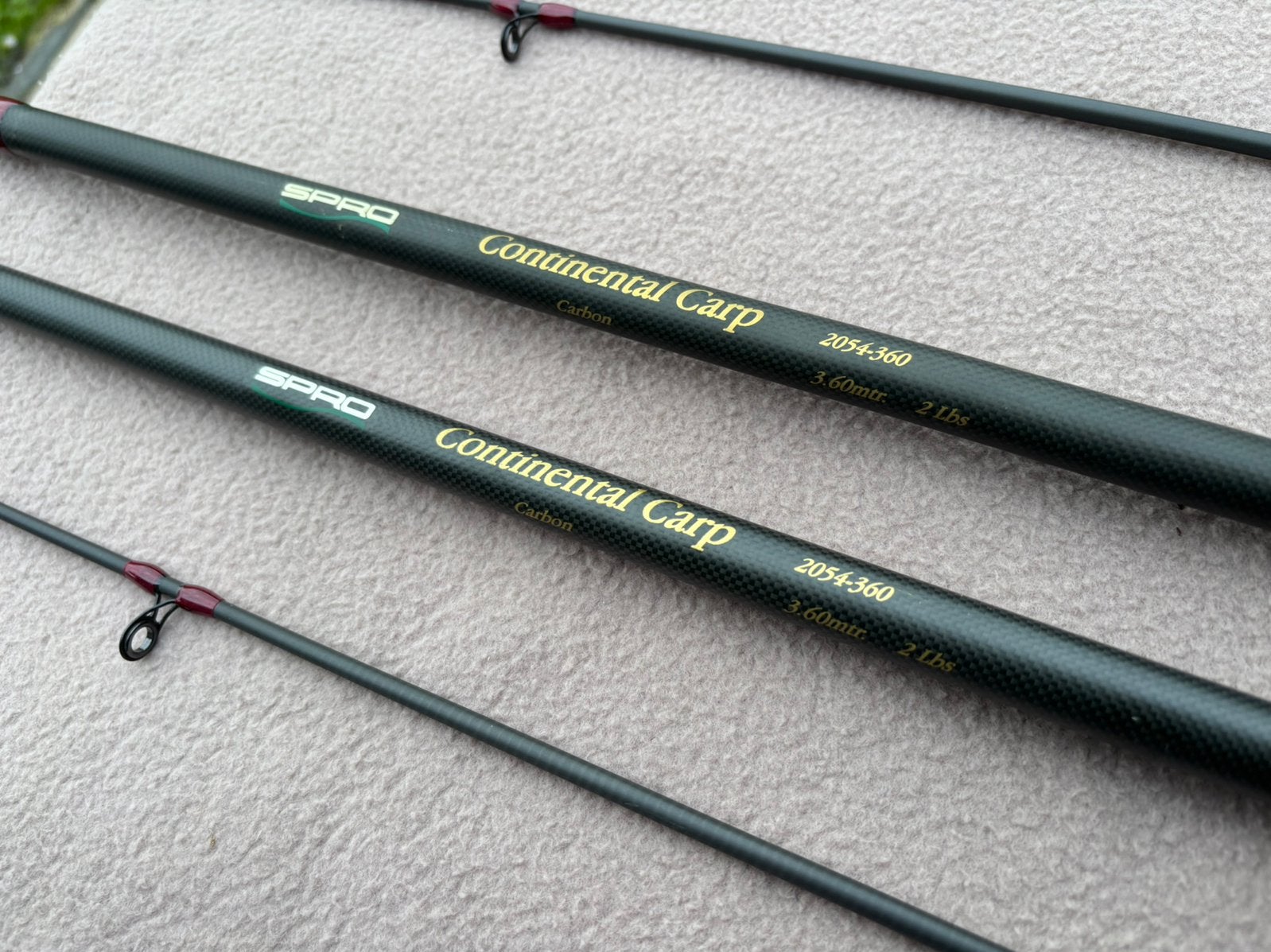 2 x spro continental 12ft 2lbs hengels / penhengel, Ophalen, Gebruikt, Werphengel