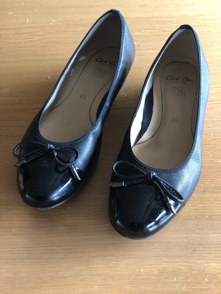 Ara ballerina’s, leer, kleur zwart, maat 37,5, Zwart, Zo goed als nieuw, Ballerina's, Ophalen of Verzenden