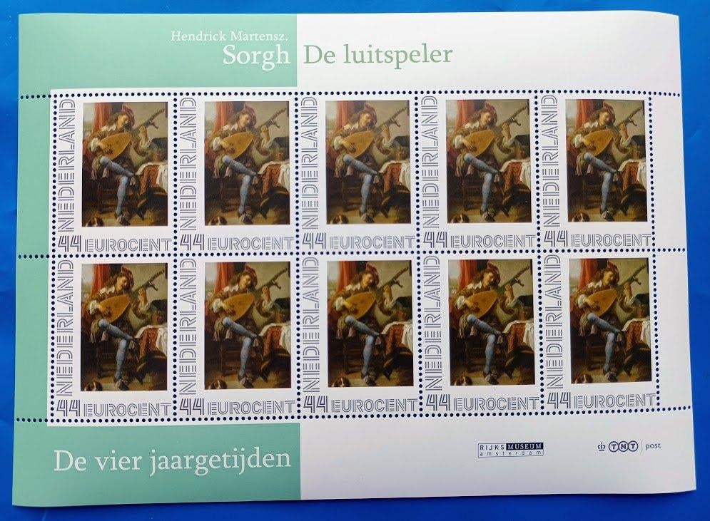 NVPH 2563 Af 10 Vel - De Vier Jaargetijden - De Luitspeler, Postzegels en Munten, Verzenden, Na 1940, Postfris