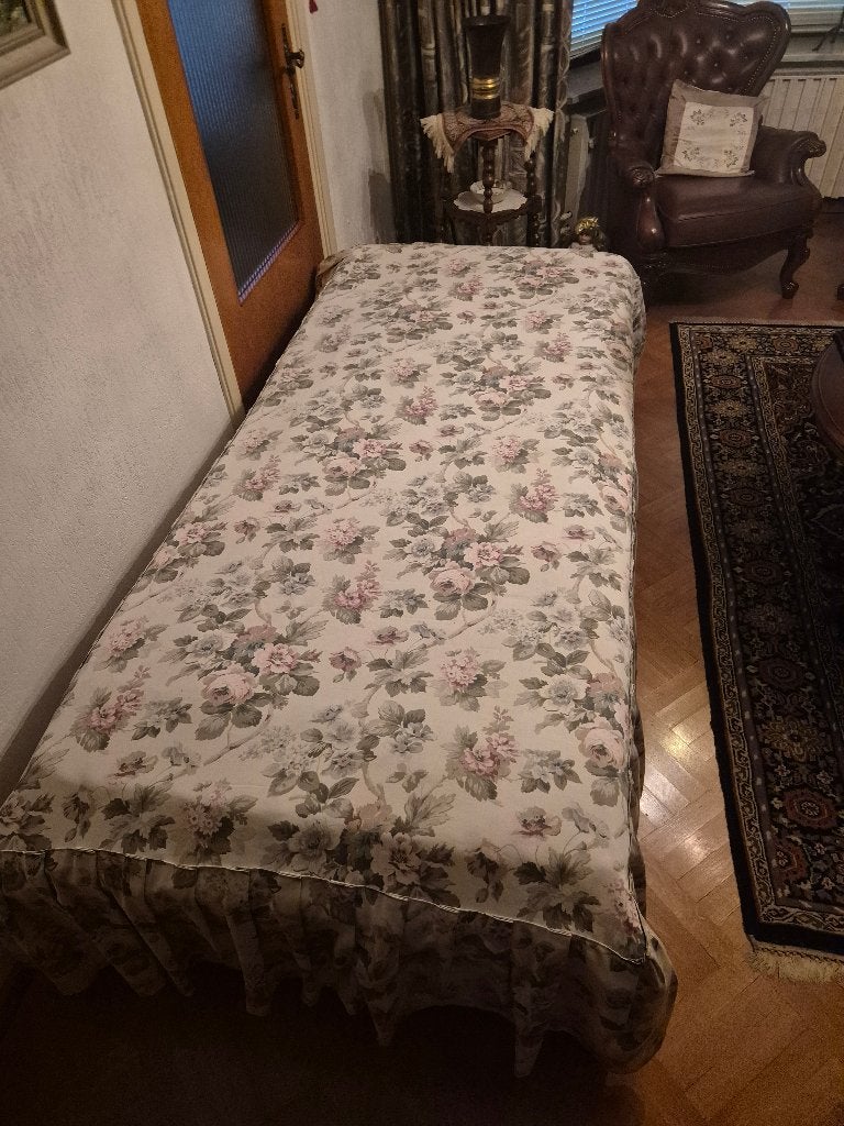 Vintage retro bloemen bedsprei voor 90x200 bed, Huis en Inrichting, Eenpersoons, Meerkleurig, Ophalen of Verzenden, Zo goed als nieuw