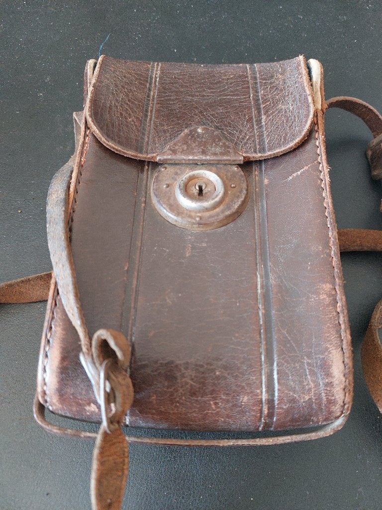 Vintage lederen paraattas, Ophalen of Verzenden, Voor 1940, Overige typen