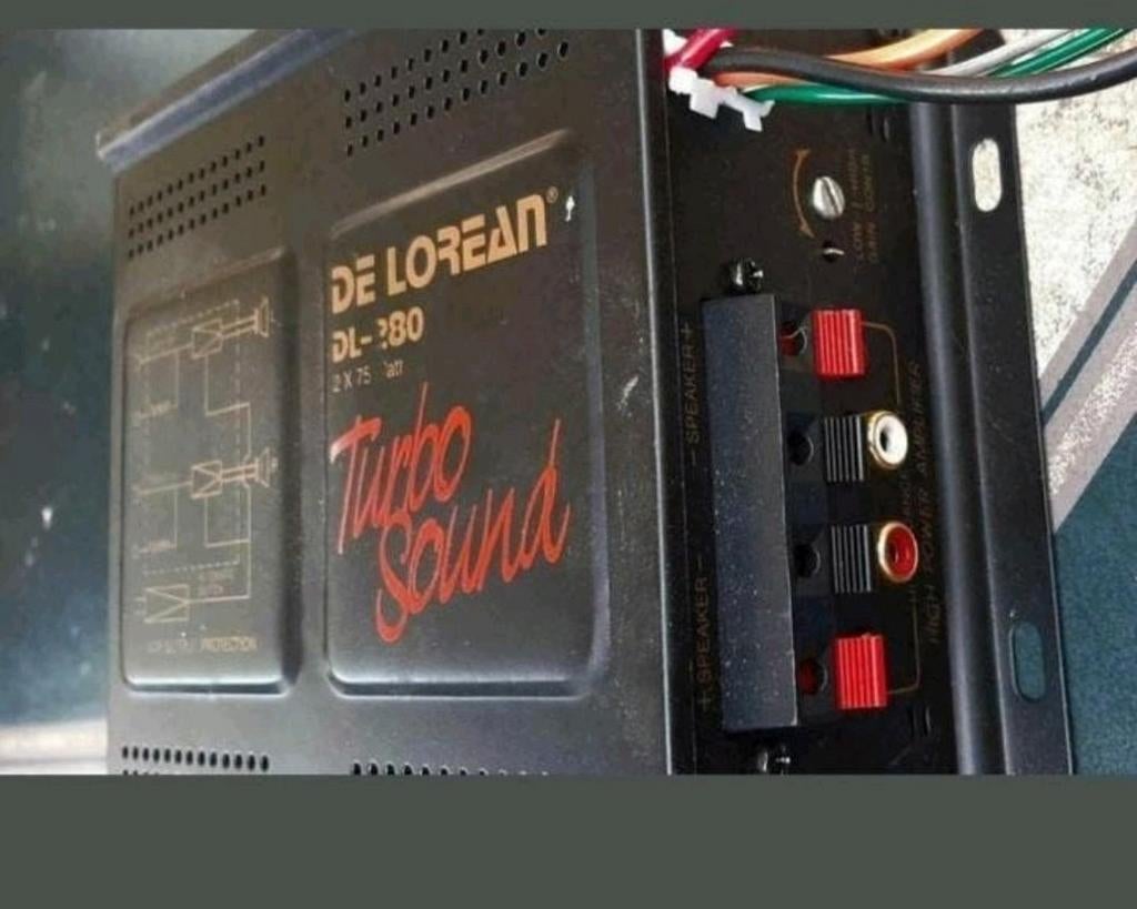 De Lorean DL-280 Turbo Sound Versterker 2x75 Watt, Ophalen of Verzenden, Gebruikt, Overige automerken