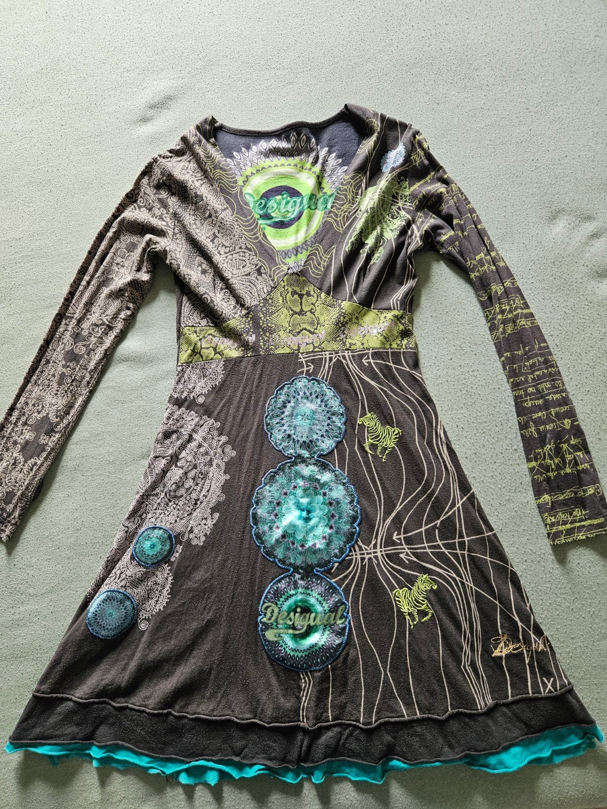 Desigual jurk met mooie print, Meerkleurig, Ophalen of Verzenden, Knielengte, Gedragen