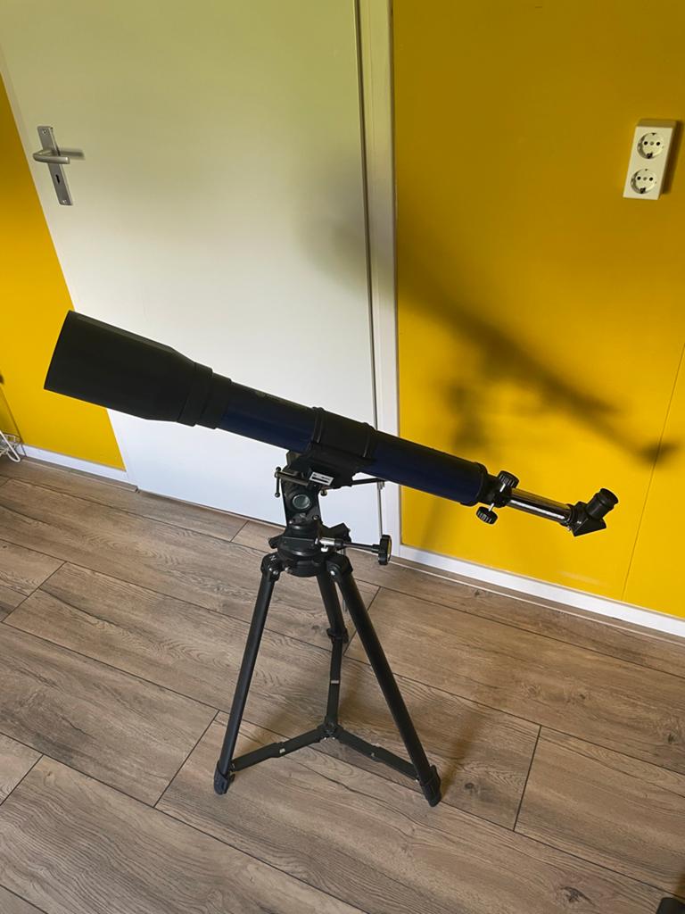 Bresser Skylux telescoop met statief, Lenzentelescoop (refractor), 80 tot 200 mm, Met statief, Ophalen of Verzenden
