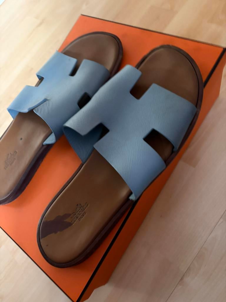 Hermes slippers, Ophalen of Verzenden, Zo goed als nieuw, Zwart