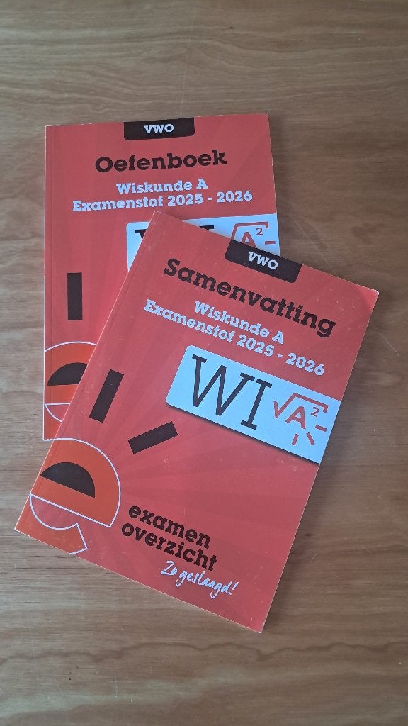 Examenoverzicht Wiskunde A, VWO, Wiskunde A, Ophalen of Verzenden, ExamenOverzicht