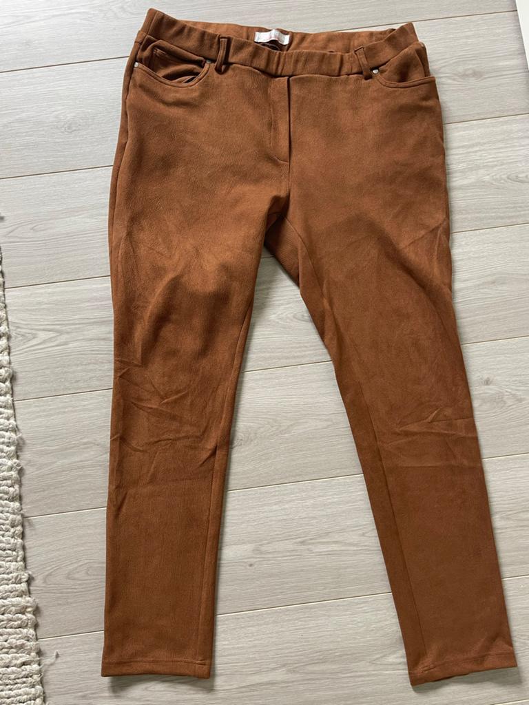 Rene Freres tregging maat 50, Kleding | Dames, Ophalen of Verzenden, Gedragen, Bruin, Broek of Spijkerbroek