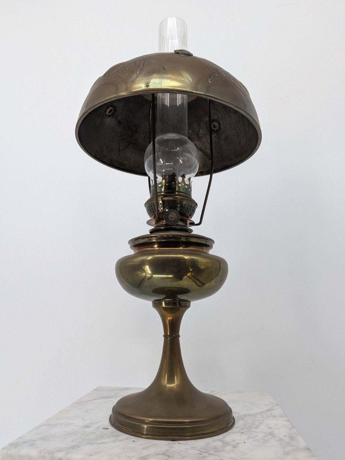 Antieke Kosmos Brenner petroleumlamp – compleet origineel, Ophalen of Verzenden