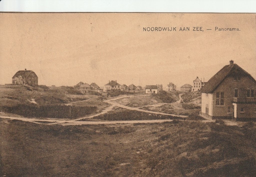 Panorama Noordwijk aan Zee - Oude Ansichtkaart, Verzenden, 1920 tot 1940, Gelopen, Zuid-Holland