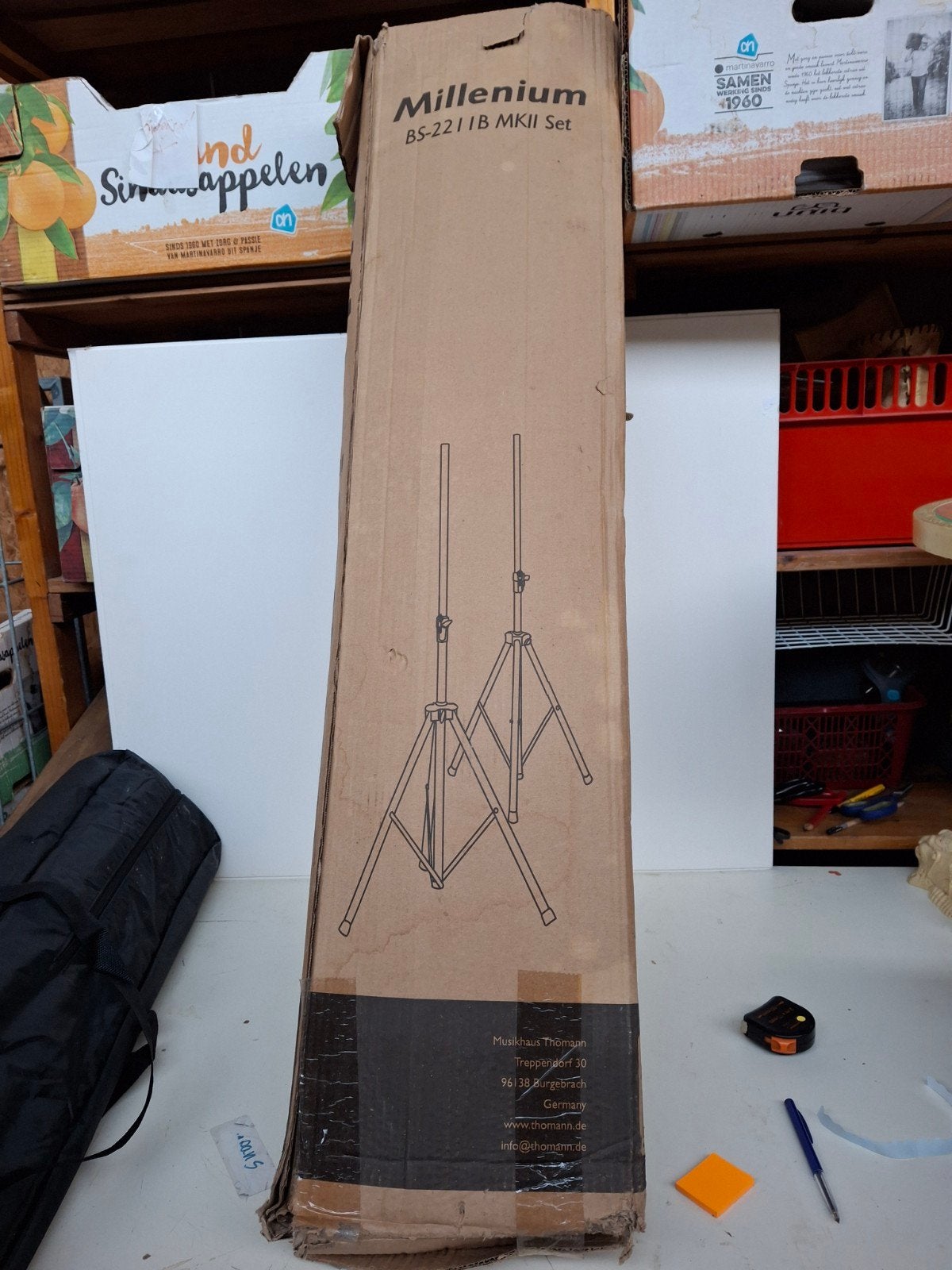Millenium BS-2211B MKII Speakerstandaard Set met Draagtas, Ophalen of Verzenden, ?, ?, ?