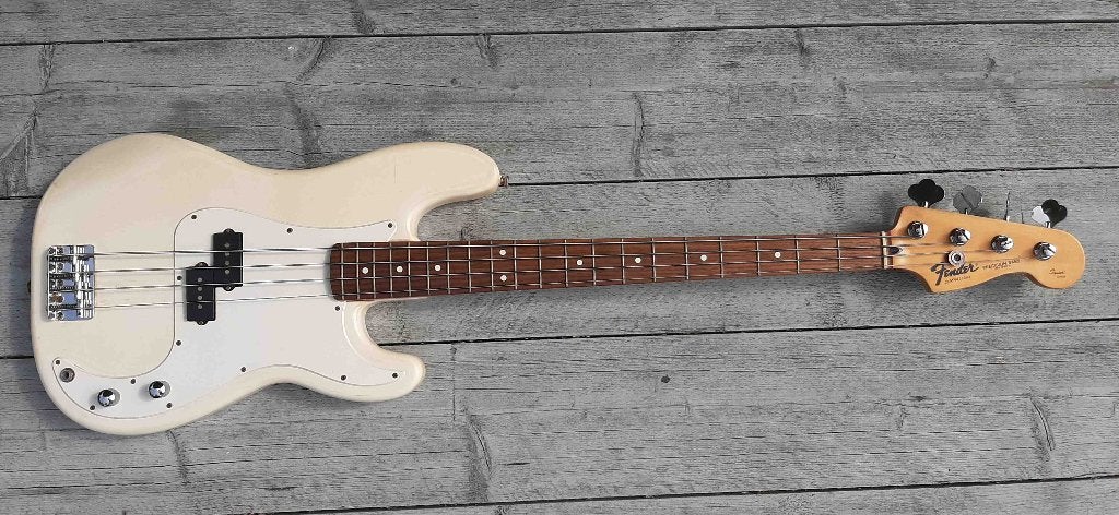 Fender Precision Bass - Olympic White - Mexico - 1994, Ophalen of Verzenden, Gebruikt, Elektrisch