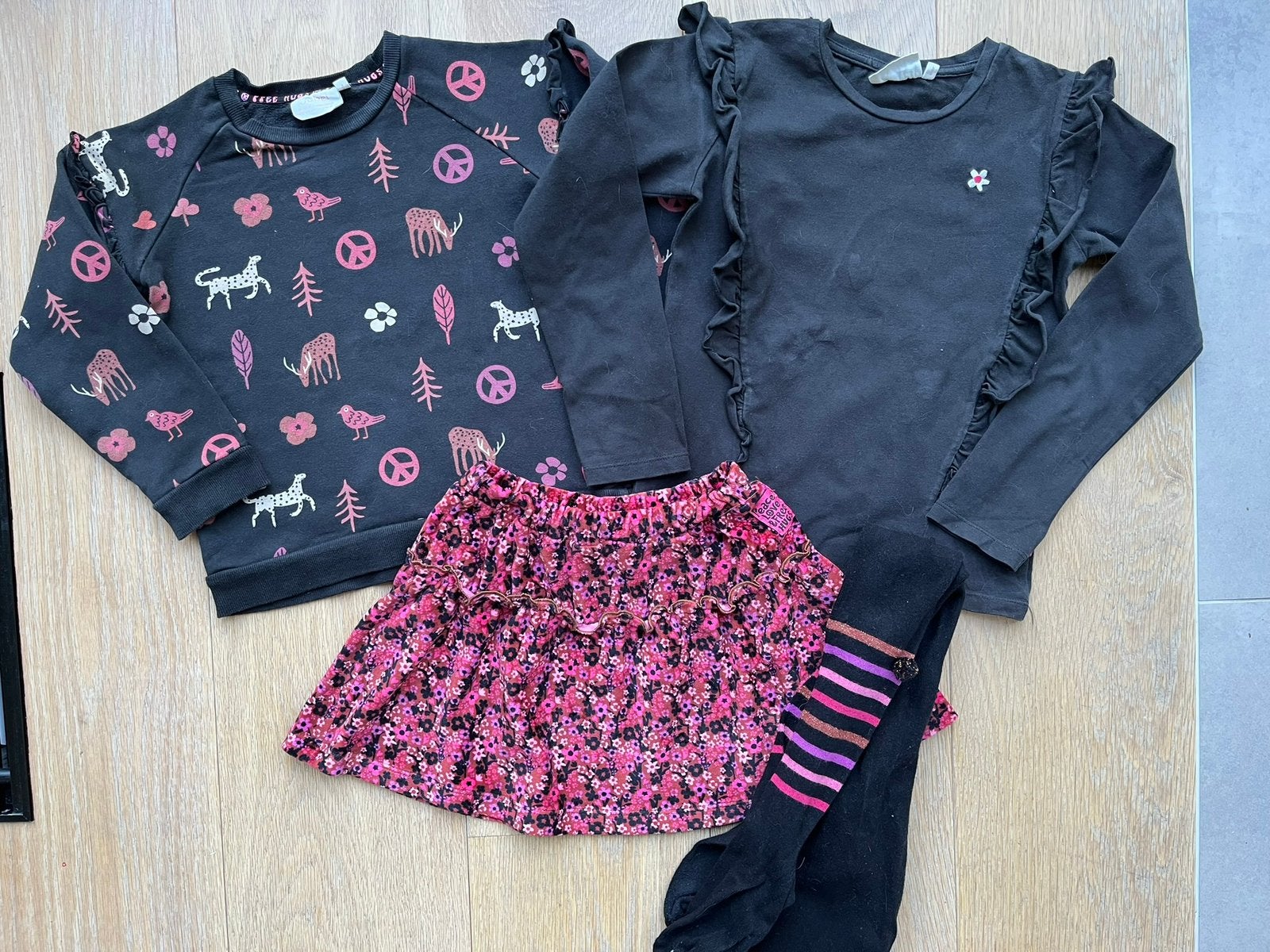 Set trui rok longsleeve maillot Jubel mt 122/128 zgan, Ophalen of Verzenden, Zo goed als nieuw, Meisje, Setje