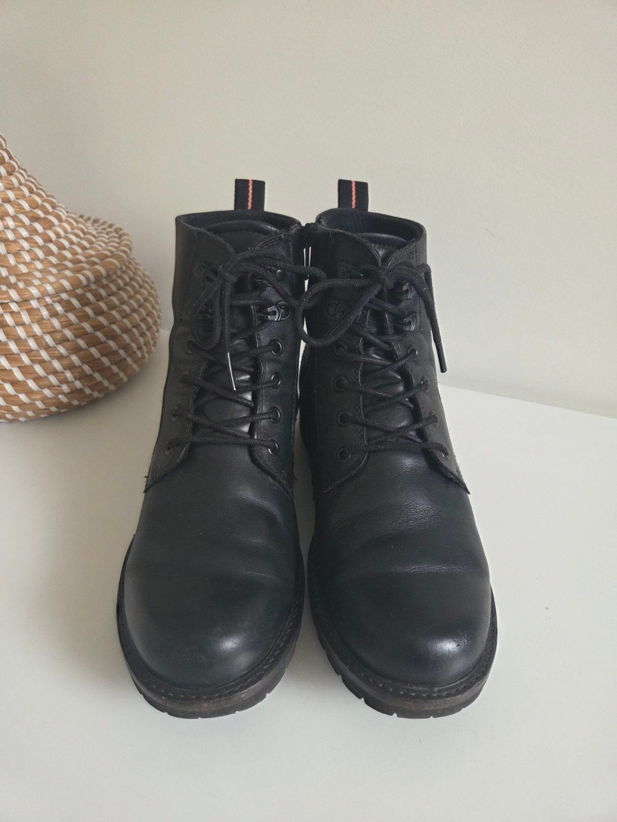Ecco Boots maat 40 - Zwart leren enkellaarzen., Kleding | Dames, Schoenen, Ecco, Zwart, Lage of Enkellaarzen, Ophalen of Verzenden