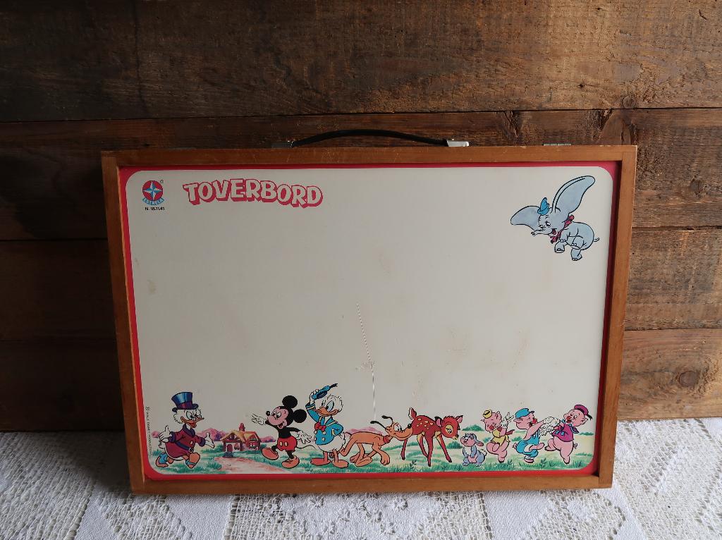 Vintage Disney uitwisbaar magnetisch tekenbord kist ESTRELA, Ophalen of Verzenden