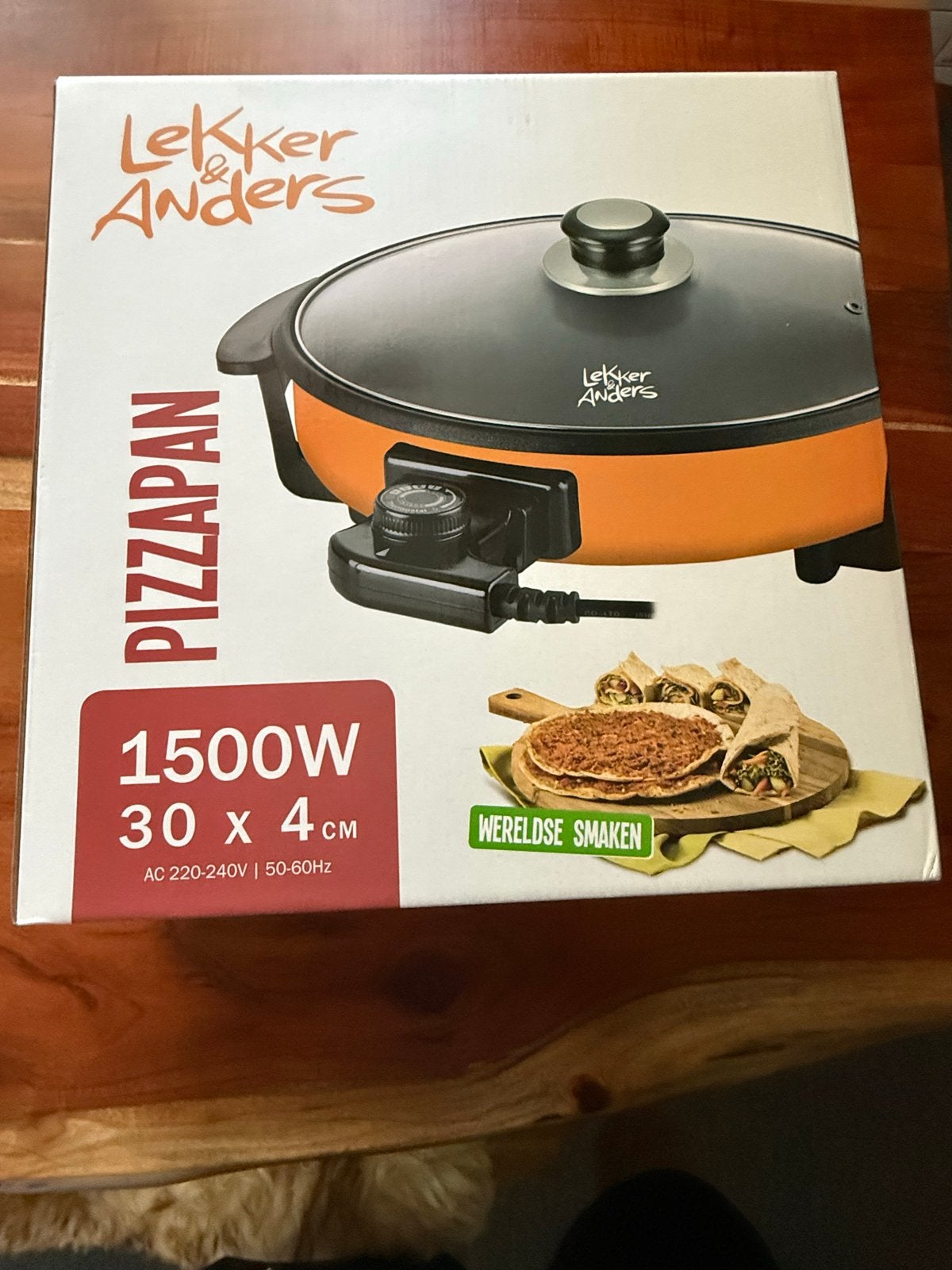 Lekker & Anders Pizzapan 1500W 30x4cm, Ophalen, Nieuw