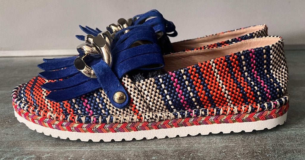 Casadei espadrilles. Mt 39. Nieuw!!!, Ophalen of Verzenden, Zo goed als nieuw, Espadrilles of Moccasins, Casadei