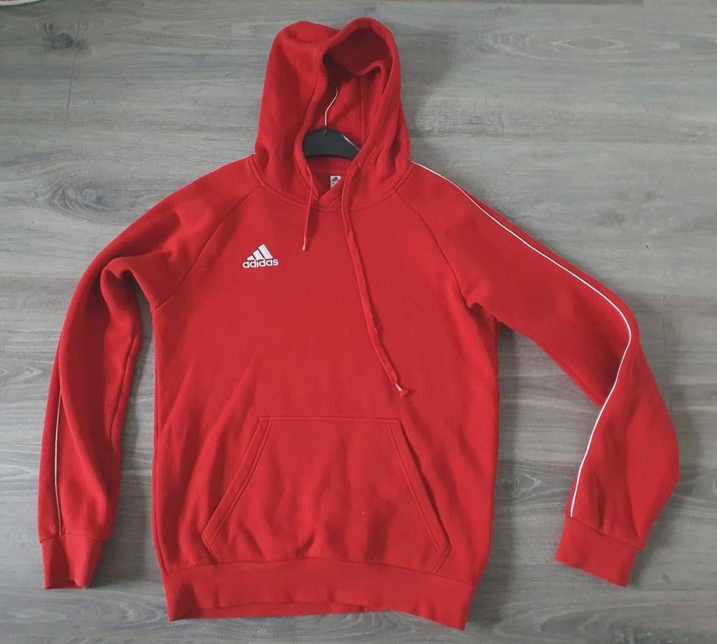 Adidas hoodie wit rood trui sweater - Maat S, Adidas, Ophalen of Verzenden, Zo goed als nieuw, Maat 36 (S)